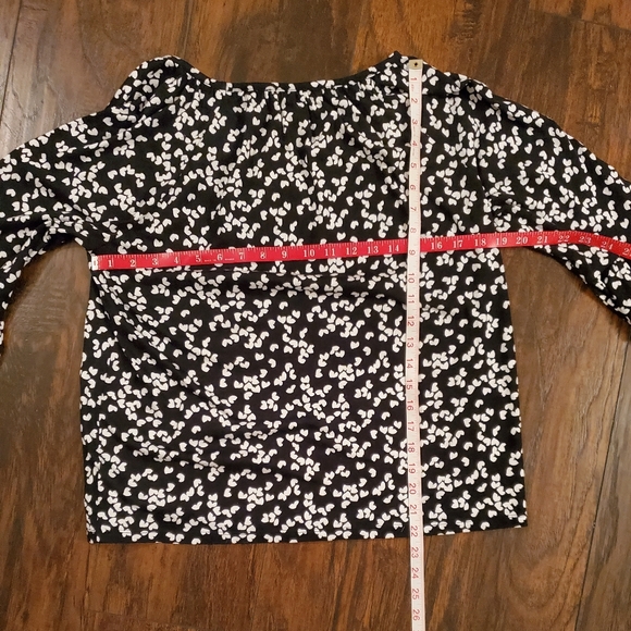MICHAEL KORS Top Blouse Black & White Size M - Picture 4 of 6